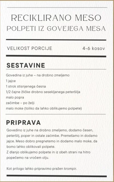 Kam z ostanki hrane?