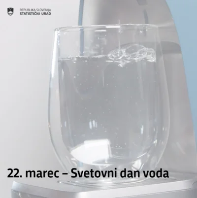 Statistični podatki ob svetovnem dnevu voda 2022 - polovico načrpane vode se je dobavilo gospodinjstvom