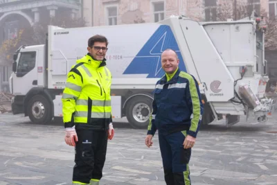 Test e-smetarskega kamiona