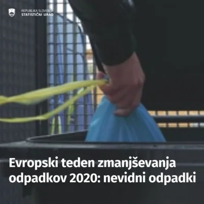 Evropski teden zmanjševanja odpadkov letos posvečen nevidnim odpadkom