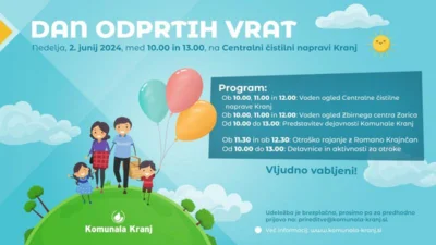 Vabljeni na Dan odprtih vrat Komunale Kranj (nedelja, 2. junij 2024)